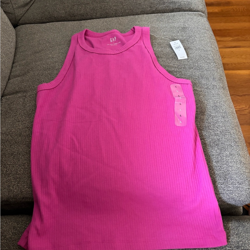 GAP Fuchsia Ribbed Tank Top
